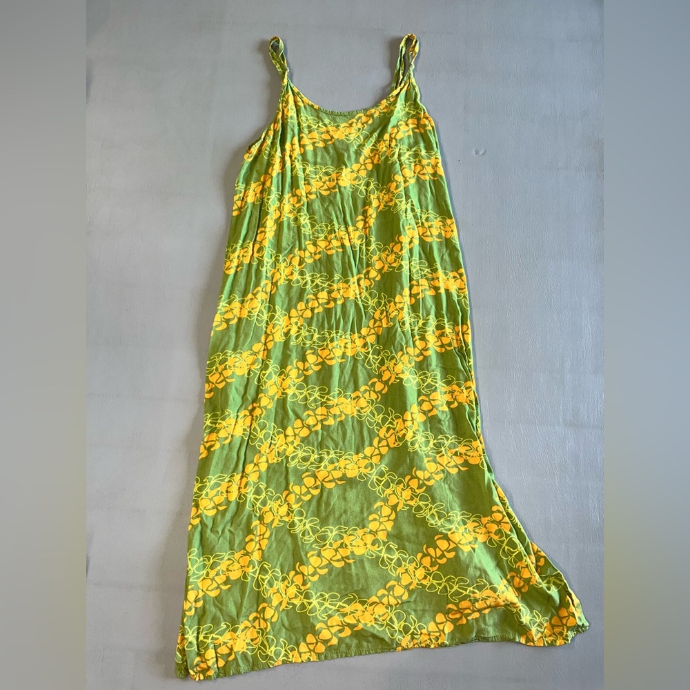 Green‎ and Yellow Floral Maxi Dress